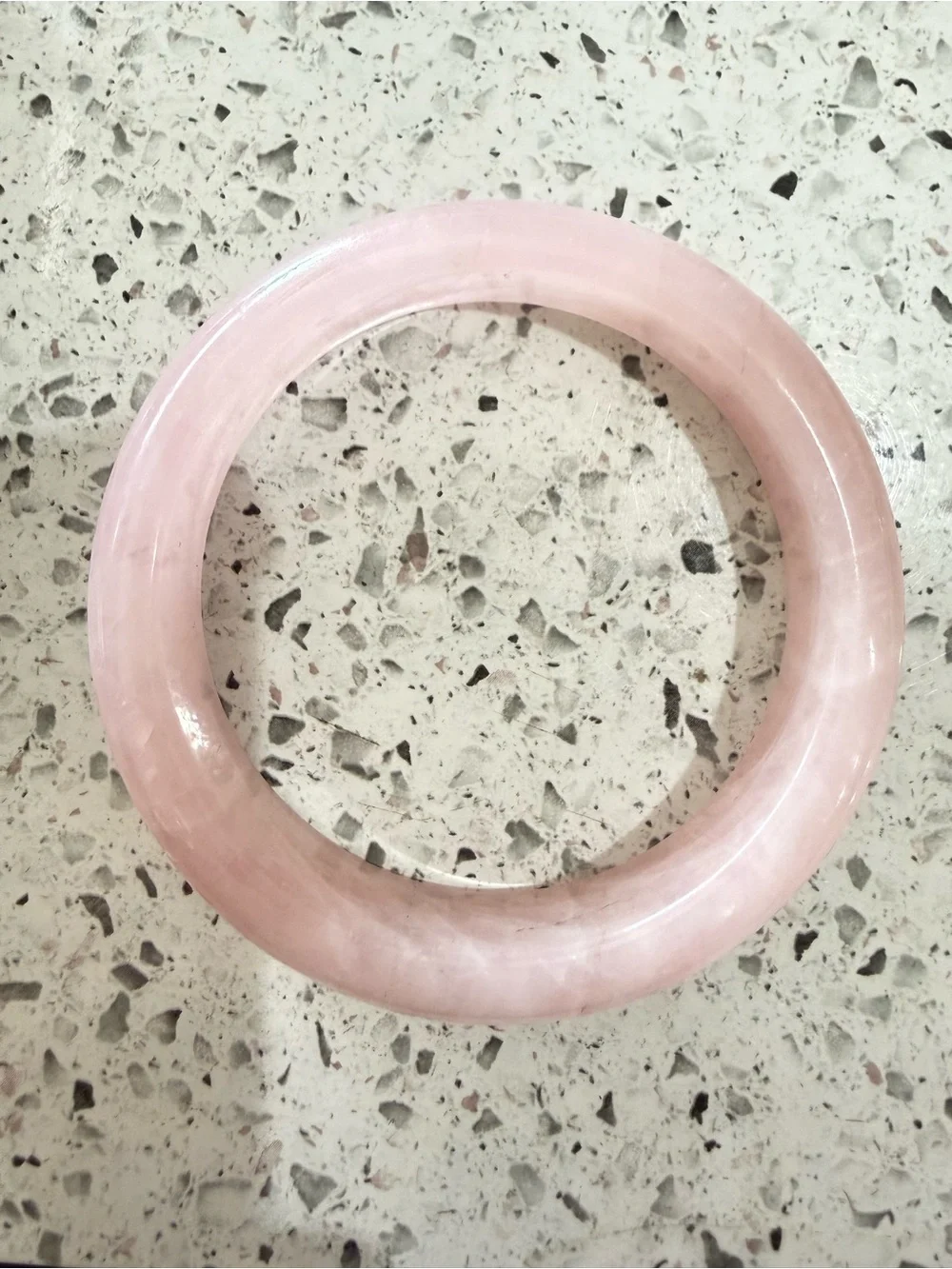 58.8mm Rose Quartz Bangle/Love Crystal，Soft Pink Gemstone Bracelet